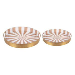 Kovové dekoratívne tácky v súprave 2 ks ø 31 cm Candy Swirl – PT LIVING