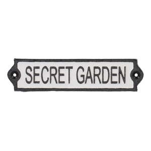 Liatinová ceduľa 21x5 cm Secret Garden – Esschert Design