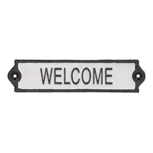 Liatinová ceduľa 21x5 cm Welcome – Esschert Design