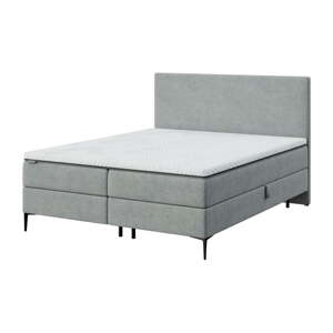 Sivá boxspring posteľ s úložným priestorom 180x200 cm Bufo – MESONICA