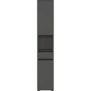 Antracitovosivá vysoká/úzka kúpeľňová skrinka 33x181 cm Lemont – Germania
