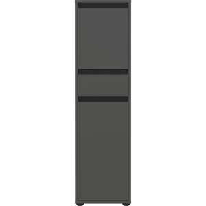 Antracitovosivá vysoká/úzka kúpeľňová skrinka 33x121 cm Lemont – Germania