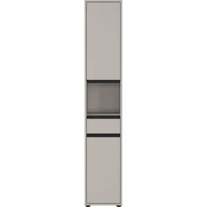 Sivá vysoká/úzka kúpeľňová skrinka 33x181 cm Lemont – Germania