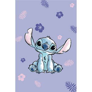 Fialová detská deka z mikroflanelu 100x150 cm Lilo and Stitch – Jerry Fabrics