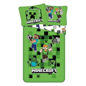 Detská obliečka na jednolôžko z mikrovlákna 140x200 cm Minecraft – Jerry Fabrics