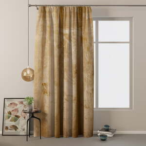 Žltý zamatový záves AmeliaHome Velvety Simple, 245 x 140 cm