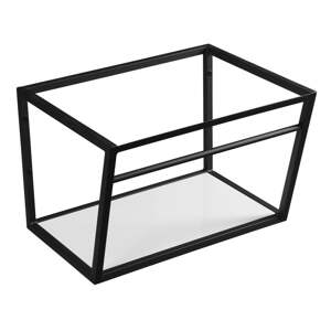 Biely/čierny oceľový závesný podstavec pod umývadlo 60x40 cm Ska – Sapho