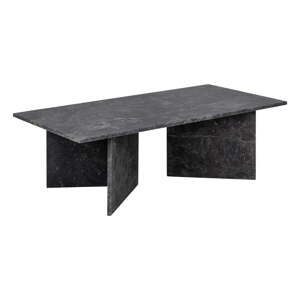 Tmavo hnedý konferenčný stolík v dekore mramoru 70x140 cm Vega – Actona