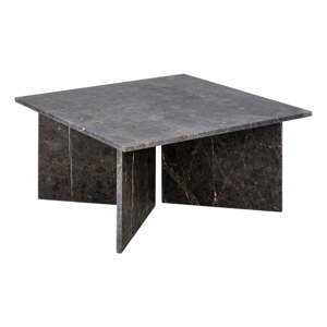 Hnedý konferenčný stolík v dekore mramoru 90x90 cm Vega – Actona