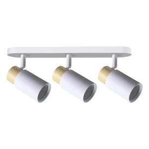 Stropné svietidlo s kovovým tienidlom v bielo-prírodnej farbe 48x5.5 cm Claro – Candellux Lighting