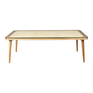 Sklenený konferenčný stolík v prírodnej farbe 60x120 cm Haru – White Label