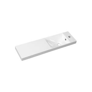 Biele umývadlo z liateho mramoru 80x22 cm Agos – Sapho