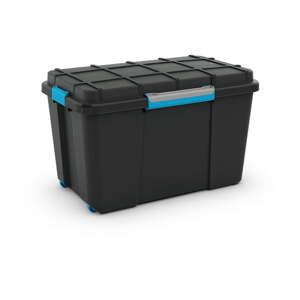 Čierny plastový úložný box s vekom 73,5x44,5x46 cm Scuba Box – KIS