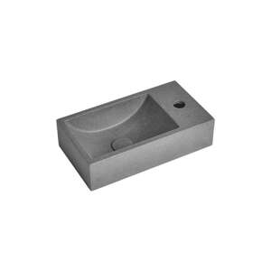 Tmavosivé betónové umývadlo 40x22 cm Crest – Sapho