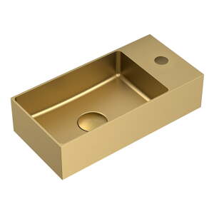 Umývadlo nerezové v zlatej farbe 36,5x18 cm Aurum – Sapho