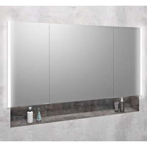Sivá kúpeľňová skrinka 126x70 cm Integra – Sapho