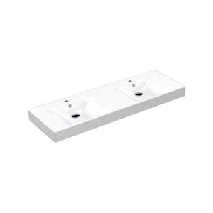 Biele keramické dvojumývadlo 140x45 cm Cento – Sapho