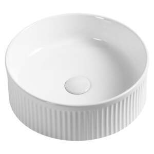 Biele keramické okrúhle umývadlo ø 37 cm Picobello – Sapho