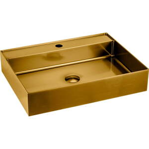 Umývadlo nerezové v zlatej farbe 55x42 cm Aurum – Sapho