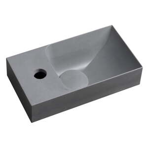 Sivé betónové umývadlo 31x17 cm Piccolino – Sapho
