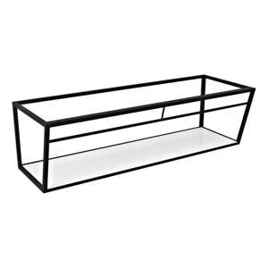 Biely/čierny kovový závesný podstavec pod umývadlo 158x40 cm Aruba – Sapho