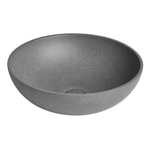 Tmavosivé betónové okrúhle umývadlo ø 44 cm Turf – Sapho