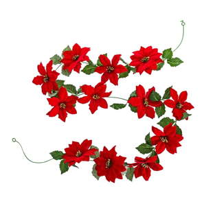 Vianočná girlanda 180 cm Poinsettia – Casa Selección