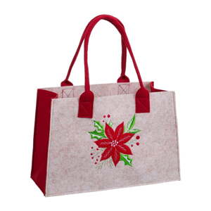 Darčeková taška s vianočným motívom 35x15 cm Poinsettia – Casa Selección