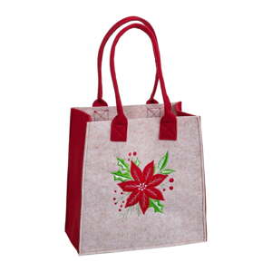 Darčeková taška s vianočným motívom 23x12 cm Poinsettia – Casa Selección