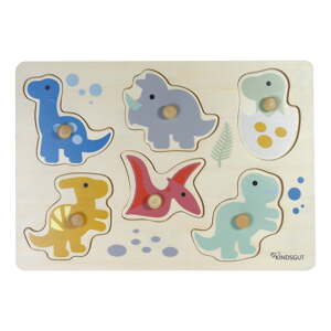 Drevené vkladacie puzzle (počet dielikov 6) Dinosaurs – Kindsgut