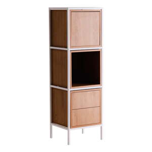 Biela/v prírodnej farbe skrinka v dekore duba 45x145 cm Skap – CustomForm