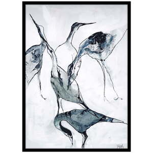 Plagát v ráme 50x70 cm Crane – Malerifabrikken
