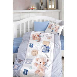 Bavlnená detská obliečka do postieľky s plachtou/4-dielna 100x150 cm Blue Bear – Mila Home