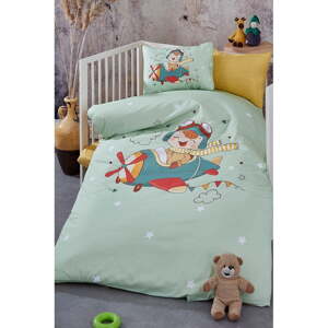 Bavlnená detská obliečka do postieľky s plachtou/4-dielna 100x150 cm Pilot – Mila Home