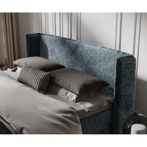 Modrá boxspring posteľ s úložným priestorom 180x200 cm Passion – Maison de Rêve