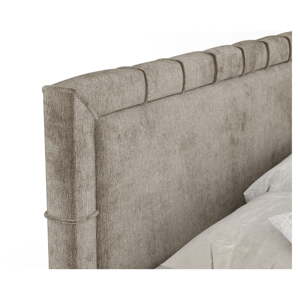 Béžová boxspring posteľ s úložným priestorom 200x200 cm Voyage – Maison de Rêve