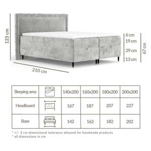 Béžová boxspring posteľ s úložným priestorom 160x200 cm Voyage – Maison de Rêve