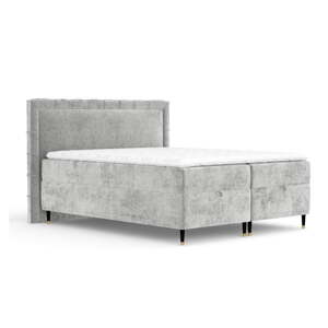 Svetlosivá boxspring posteľ s úložným priestorom 160x200 cm Voyage – Maison de Rêve