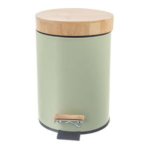 Svetlozelený nášľapný kovový odpadkový kôš 5 l Greenish – Orion