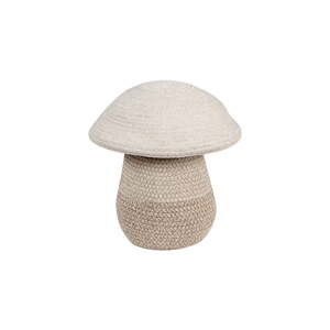 Béžový látkový detský kôš na hračky ø 23x27 cm Mushroom – Lorena Canals