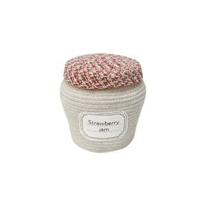 Krémovobiely látkový detský kôš na hračky ø 20x23 cm Jam Jar – Lorena Canals