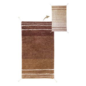 Bavlnený koberec v tehlovej farbe 80x140 cm Twin Toffee – Lorena Canals