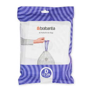 Vrecia na odpadky 40 ks 20 l PerfectFit D – Brabantia