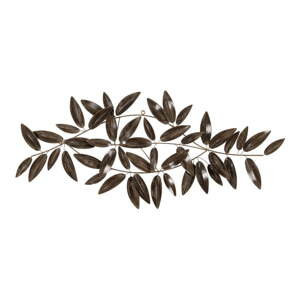 Kovová nástenná dekorácia 121x52 cm Leaves – Ixia