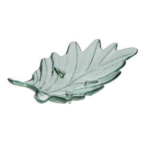 Sklenená dekoratívna tácka 19,5x35 cm Leaf – Ixia