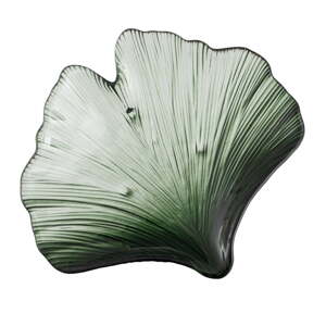 Sklenená dekoratívna tácka 16x17 cm Gingko – Ixia