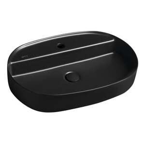 Čierne keramické umývadlo 60x40 cm Infinity Oval – Sapho