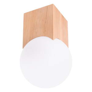 Stropné svietidlo v prírodnej farbe so skleneným tienidlom 12x12 cm Rayer – Nice Lamps