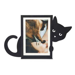 Čierny kovový stojací rámček 31x19,5 cm Hidden Cat – Balvi