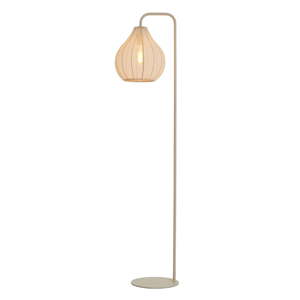 Béžová stojacia lampa s textilným tienidlom (výška  156,5 cm) Elati – Light & Living